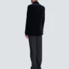 Blazer 1 bouton en velours et satin Blazer 1 bouton en velours et satin
