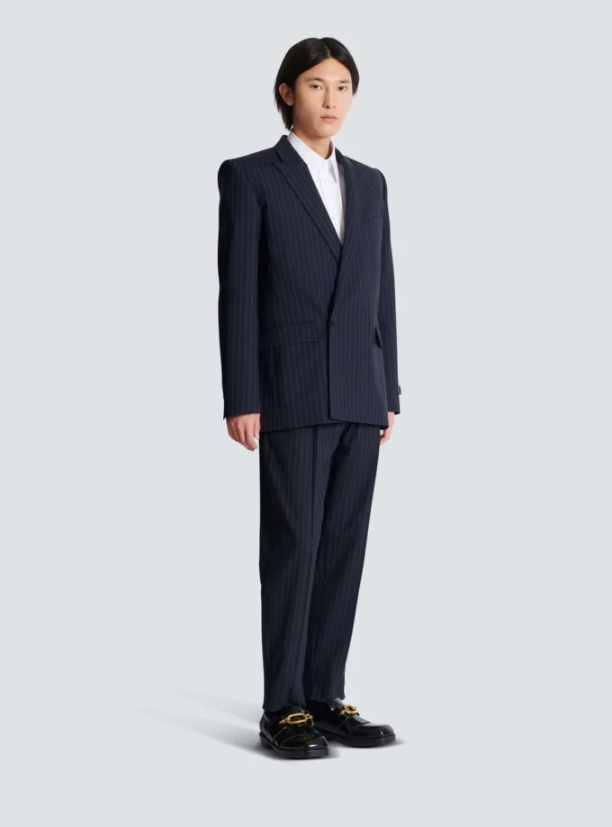 Blazer en laine à fines rayures Blazer en laine à fines rayures