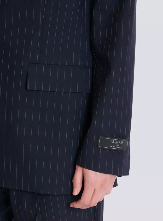Blazer en laine à fines rayures Blazer en laine à fines rayures