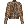 Blouson aviateur en cuir façon poney à motif léopard Blouson aviateur en cuir façon poney à motif léopard