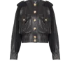 Blouson aviateur en tweed et cuir