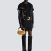 Blouson bomber en cuir d’agneau et maille Blouson bomber en cuir d’agneau et maille