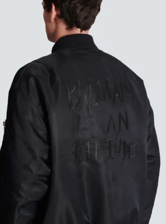 Blouson bomber en nylon imprimé Blouson bomber en nylon imprimé