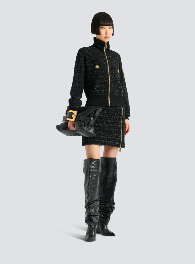 Blouson bomber en tweed Blouson bomber en tweed