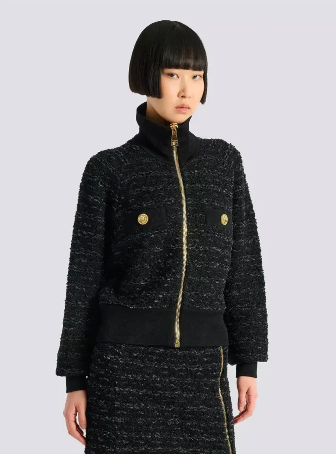 Blouson bomber en tweed Blouson bomber en tweed