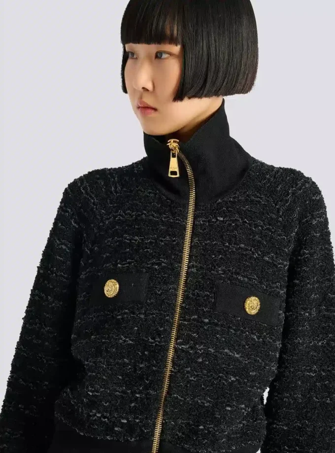 Blouson bomber en tweed Blouson bomber en tweed
