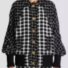 Blouson bomber oversize en tweed mélangé Blouson bomber oversize en tweed mélangé
