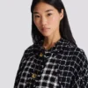 Blouson bomber oversize en tweed mélangé Blouson bomber oversize en tweed mélangé