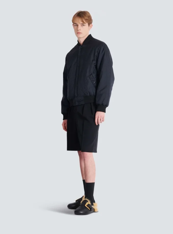Blouson bomber réversible imprimé motif Chaînes Blouson bomber réversible imprimé motif Chaînes