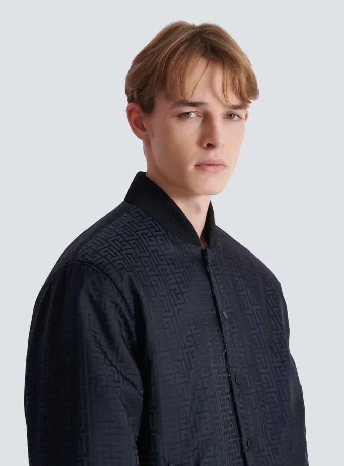 Blouson bomber réversible imprimé motif Chaînes Blouson bomber réversible imprimé motif Chaînes