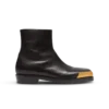 Bottes à bout carré en cuir texturé Bottes à bout carré en cuir texturé
