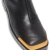 Bottes à bout carré en cuir texturé Bottes à bout carré en cuir texturé