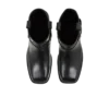 Bottines motardes en cuir de veau Bottines motardes en cuir de veau