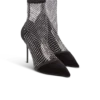 Bottines à talons en maille avec velours et strass Bottines à talons en maille avec velours et strass