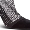 Bottines à talons en maille avec velours et strass Bottines à talons en maille avec velours et strass
