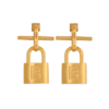 Boucles d&rsquo;oreilles cadenas Pulse en laiton
