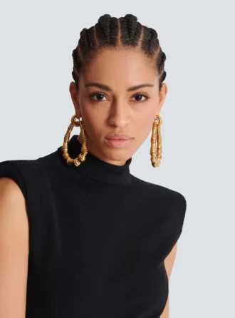 Boucles d&rsquo;oreilles créoles en bambou