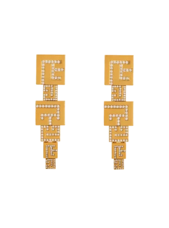 Boucles d&rsquo;oreilles pendantes 3D PB avec cristaux