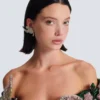 Boucles d&rsquo;oreilles Swallow en strass et palladium