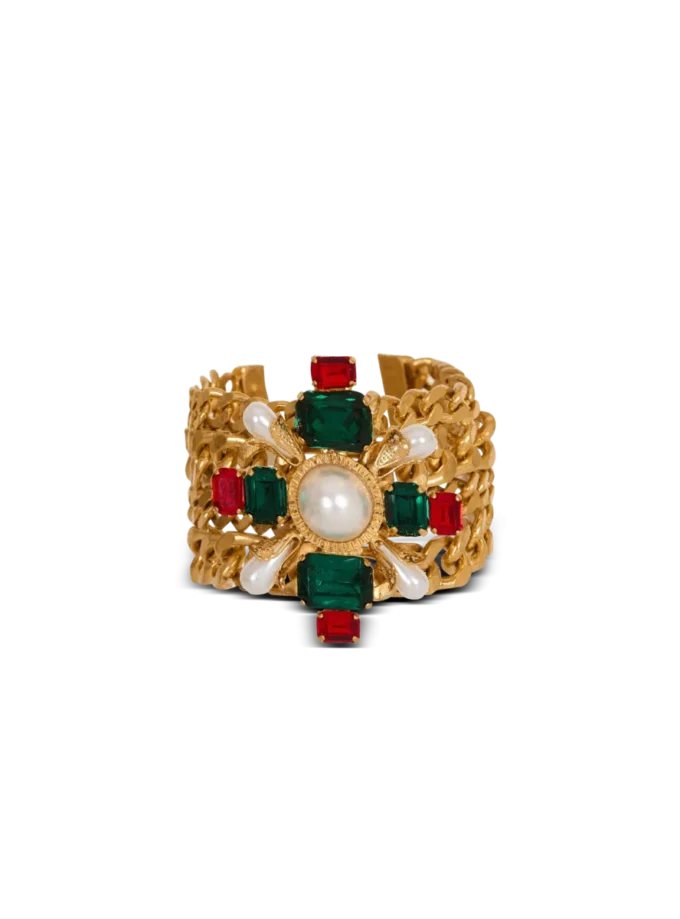 Bracelet baroque avec chaînes et perles Bracelet baroque avec chaînes et perles
