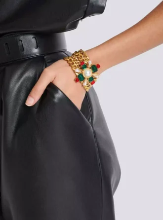 Bracelet baroque avec chaînes et perles