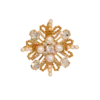 Broche Brandebourg en perles et cristaux