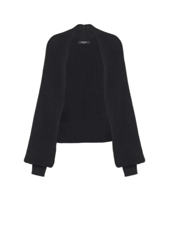 Cardigan boléro en maille côtelée