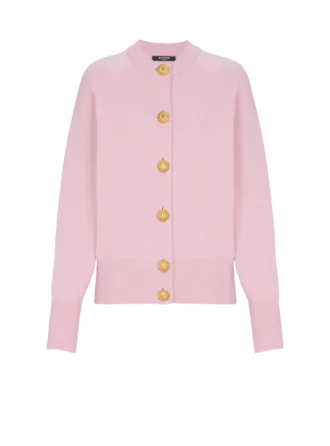 Cardigan boutonné en cachemire écologique
