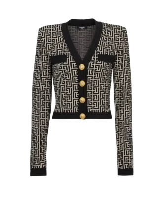 Cardigan en maille monogramme Cardigan en maille monogramme