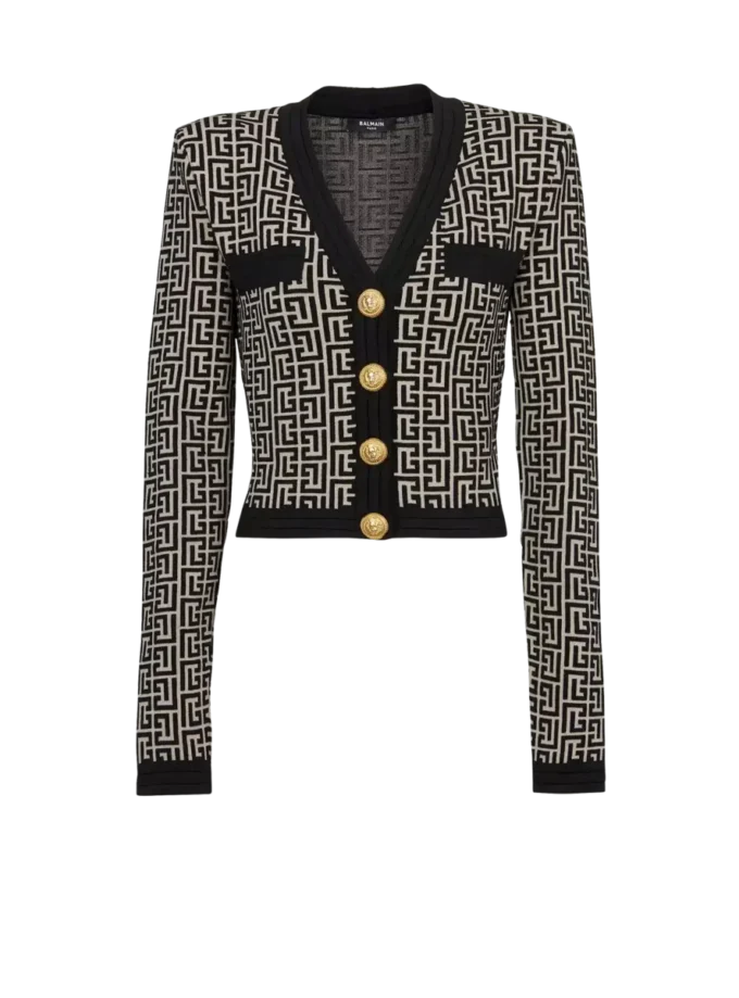 Cardigan en maille monogramme Cardigan en maille monogramme