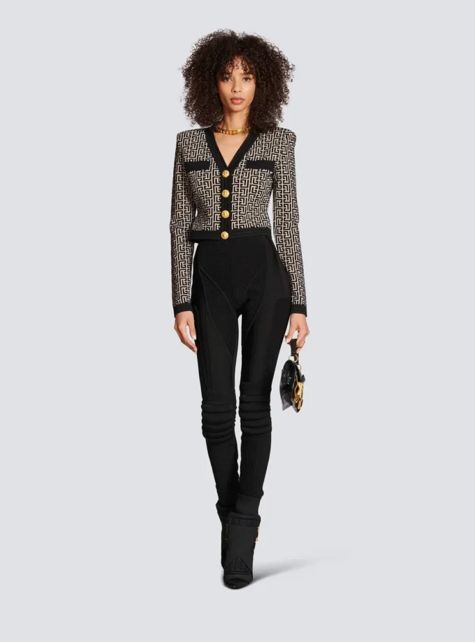Cardigan en maille monogramme Cardigan en maille monogramme