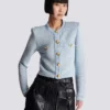 Cardigan en maille texturée à manches longues Cardigan en maille texturée à manches longues