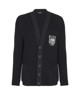 Cardigan en maille tubulaire de coton