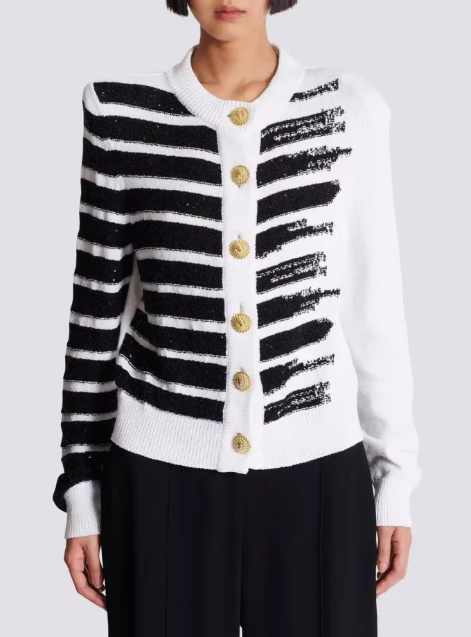 Cardigan marinière boutonné Cardigan marinière boutonné