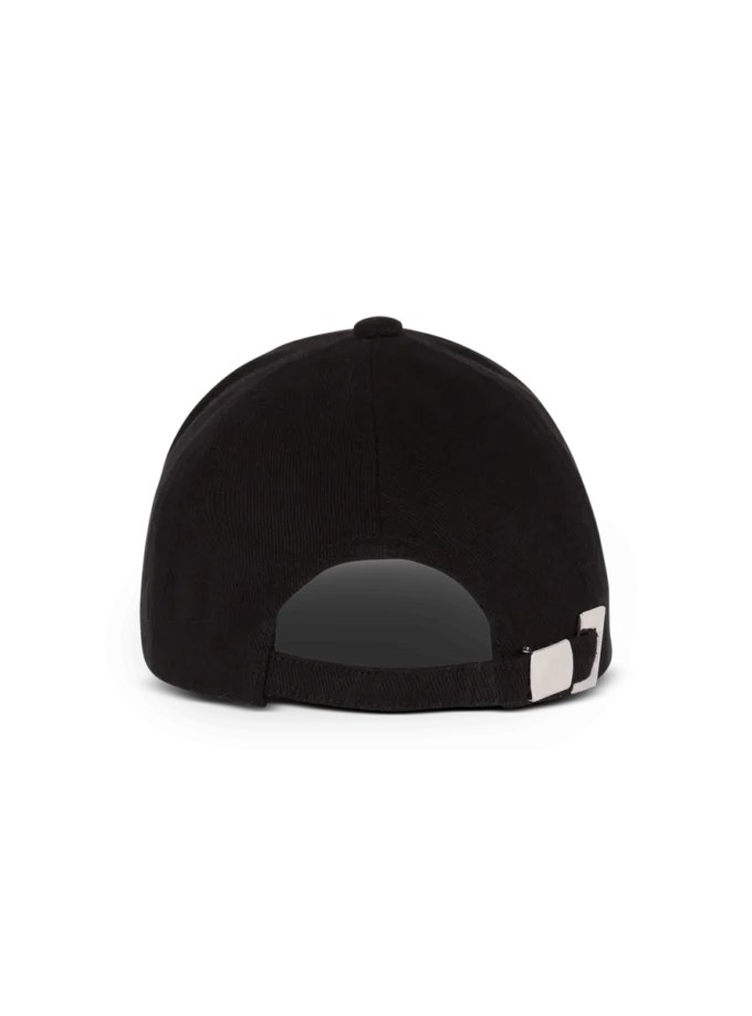 Casquette de baseball en coton avec broderie Balmain Signature Casquette de baseball en coton avec broderie Balmain Signature