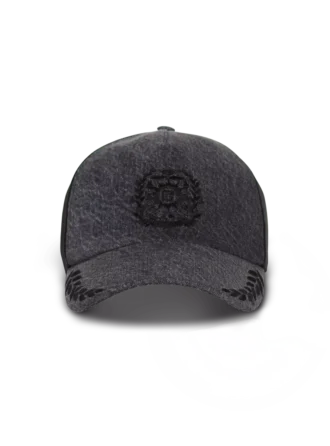 Casquette en denim brodée Balmain Écusson Casquette en denim brodée Balmain Écusson