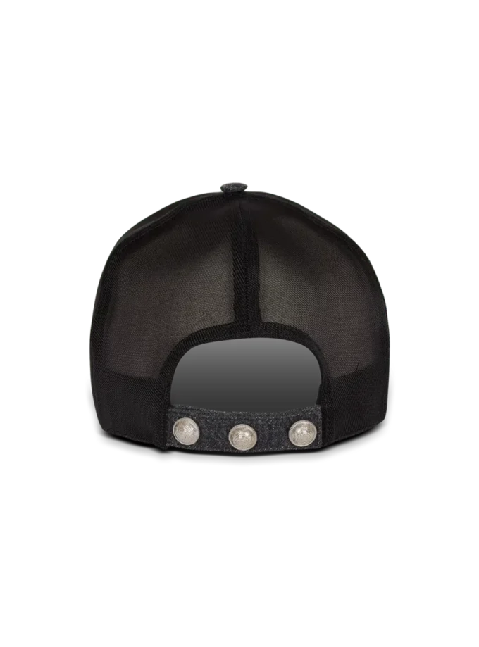 Casquette en denim brodée Balmain Écusson Casquette en denim brodée Balmain Écusson