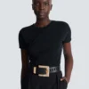 Ceinture Anthem en cuir de veau et cristal Ceinture Anthem en cuir de veau et cristal