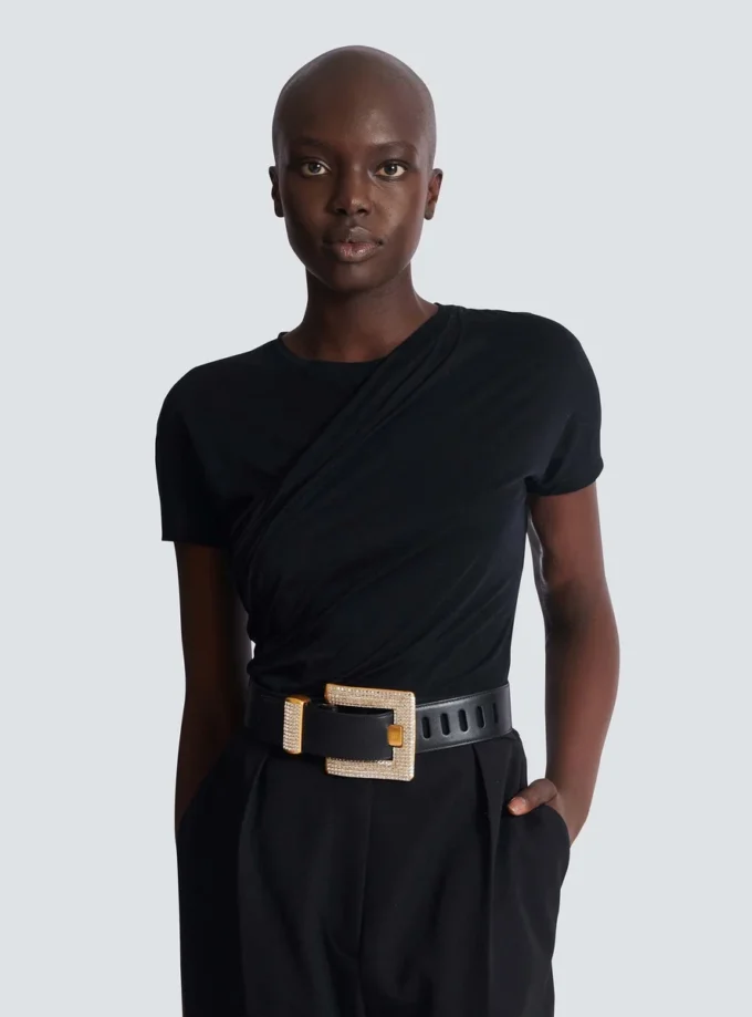 Ceinture Anthem en cuir de veau et cristal Ceinture Anthem en cuir de veau et cristal