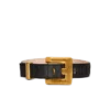 Ceinture Anthem en cuir de veau gaufré imprimé crocodile Ceinture Anthem en cuir de veau gaufré imprimé crocodile