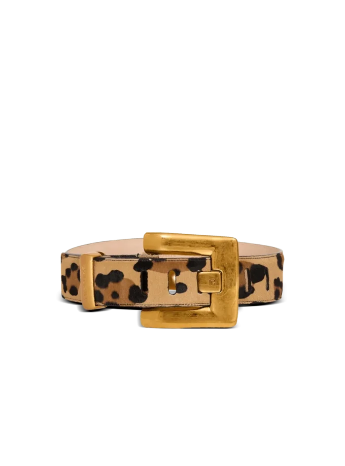 Ceinture en cuir imprimé léopard Anthem Ceinture en cuir imprimé léopard Anthem