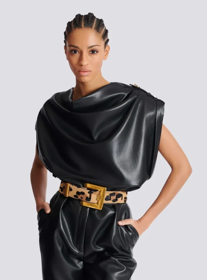 Ceinture en cuir imprimé léopard Anthem Ceinture en cuir imprimé léopard Anthem