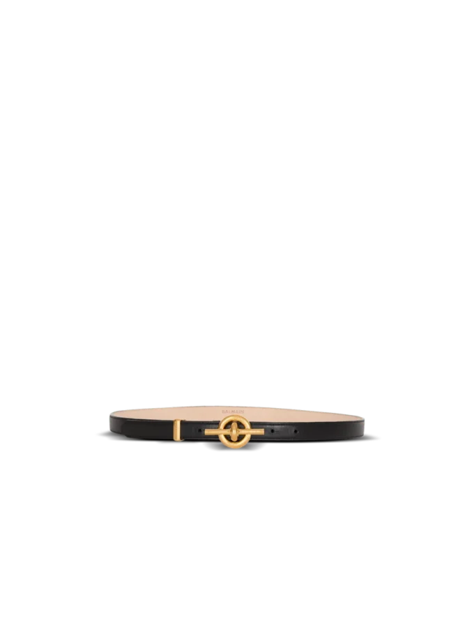 Ceinture T-Bar en cuir de veau