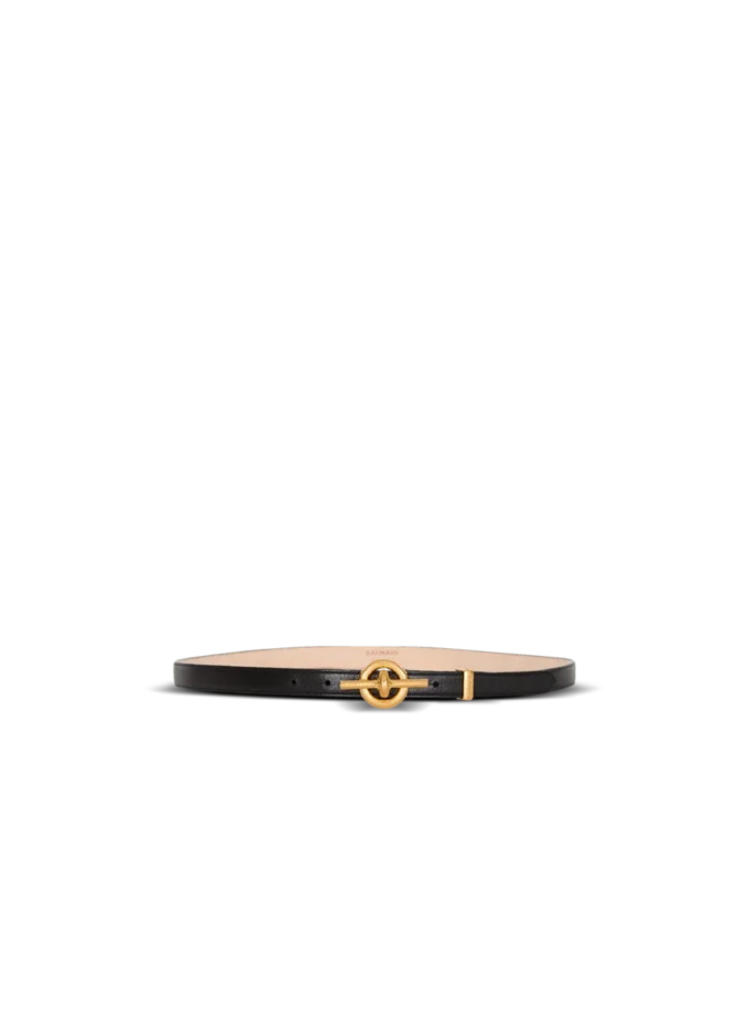 Ceinture T-Bar en cuir de veau