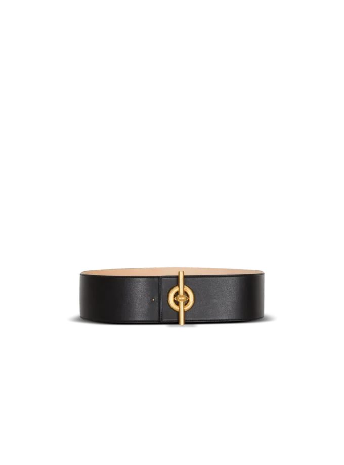 Ceinture T-Bar en cuir de veau