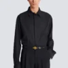 Ceinture T-Bar en cuir de veau