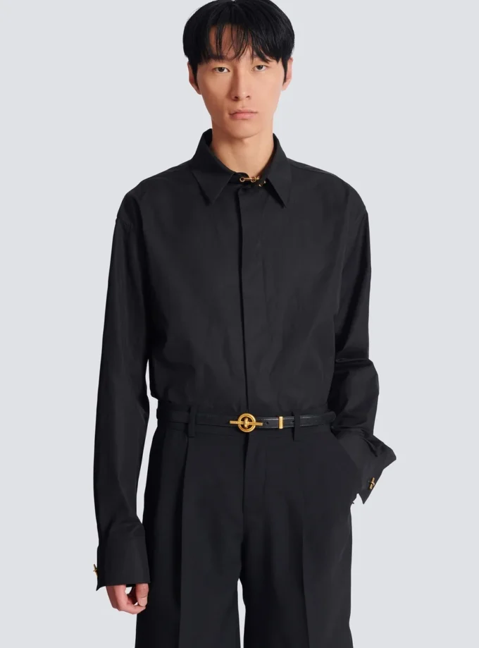 Ceinture T-Bar en cuir de veau