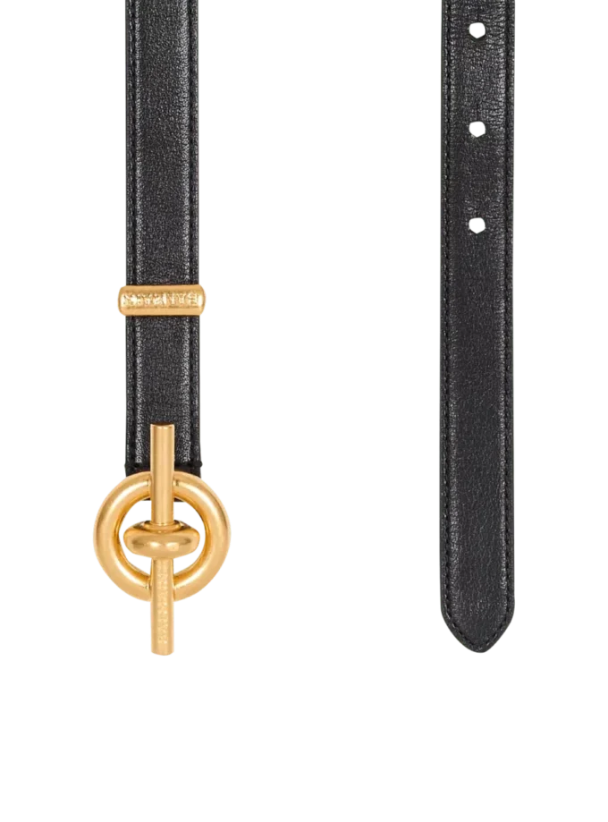 Ceinture T-Bar en cuir de veau