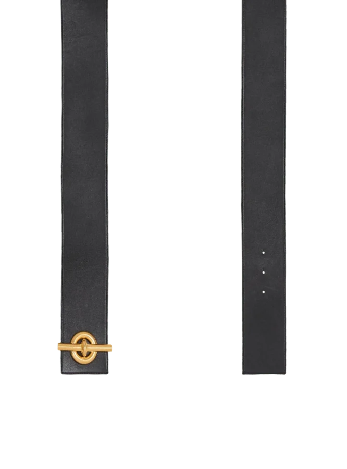 Ceinture T-Bar en cuir de veau