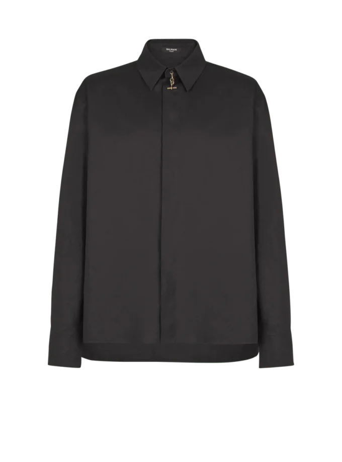 Chemise asymétrique en popeline